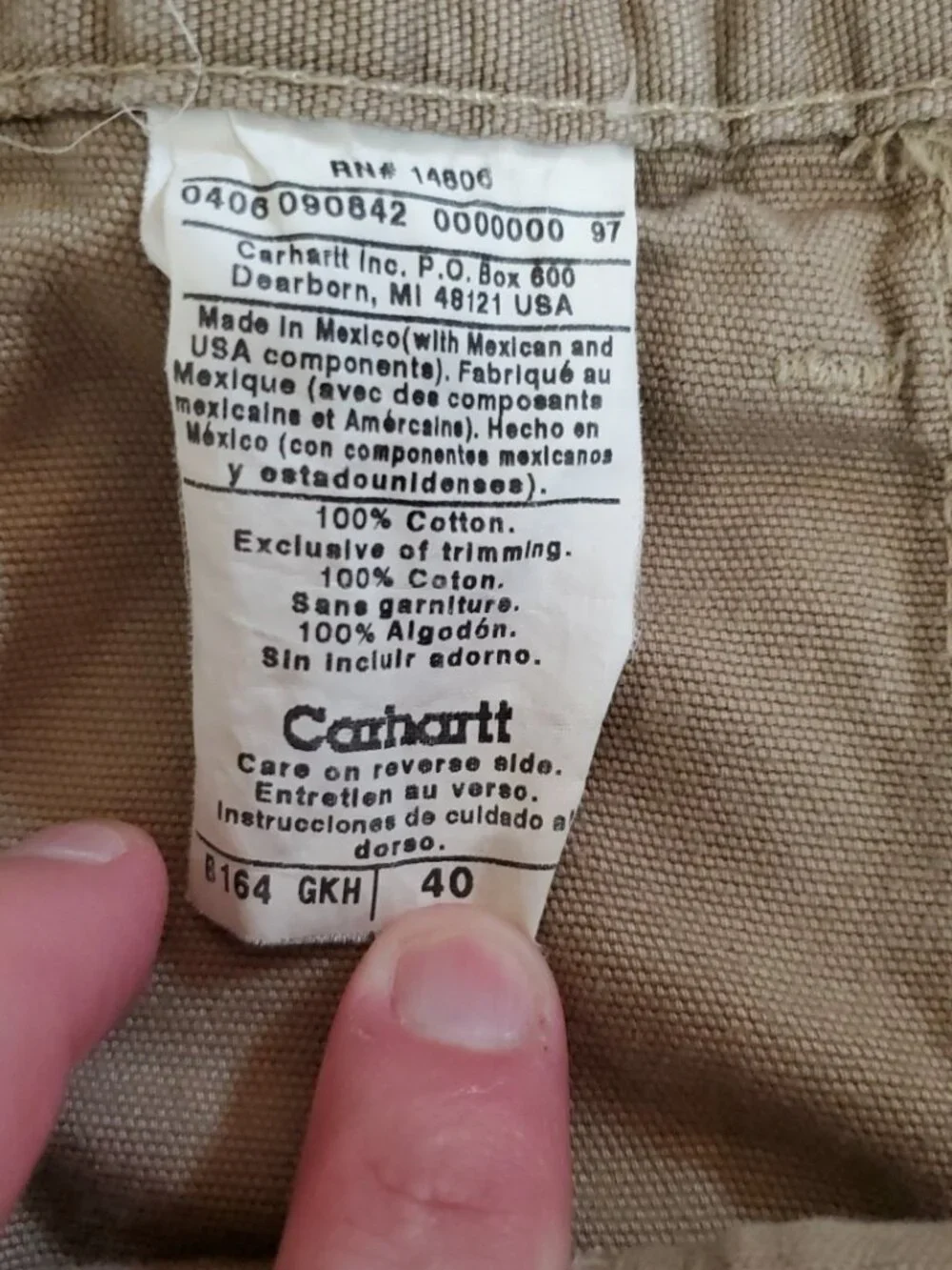 Carhartt Men's Sz 40 Original Fit Brown Work Utility Cargo Carpenter Shorts B164